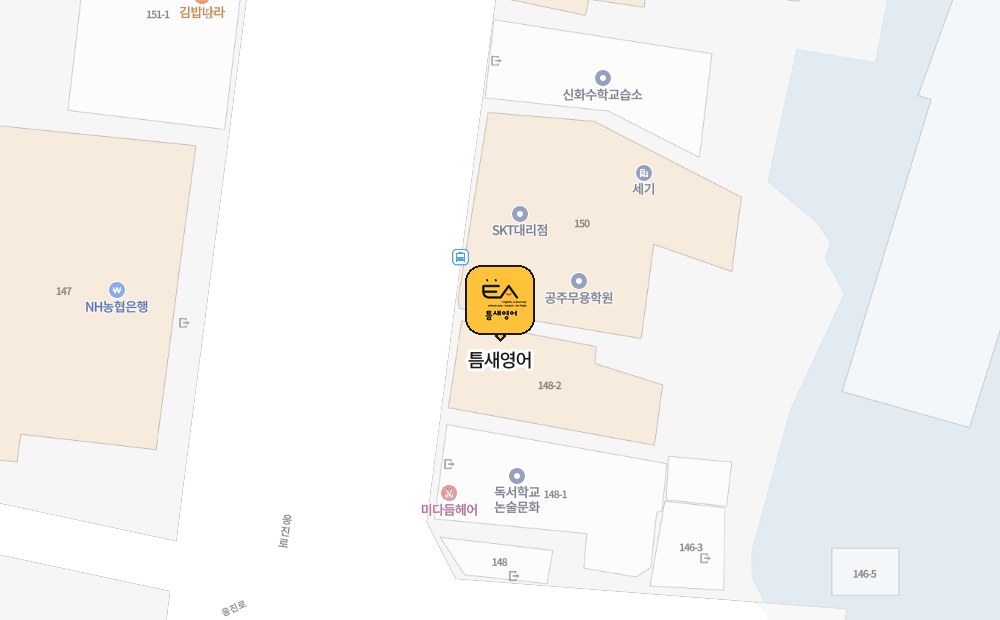 틈새영어 위치 지도